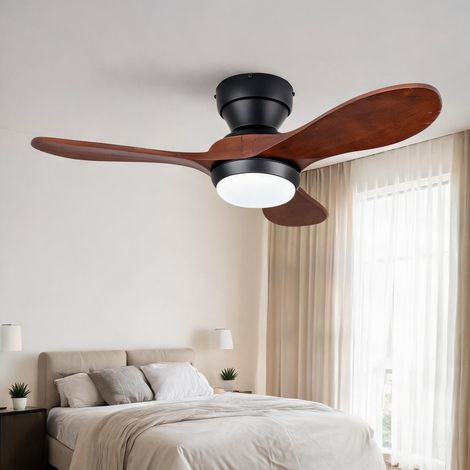 Ventilateur de plafond 90 cm avec éclairage LED et télécommande (1/5)