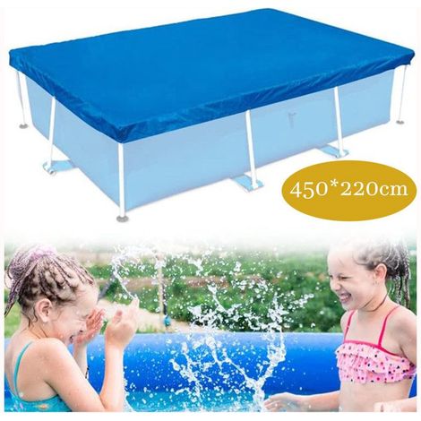 Bache Piscine Rectangulaire pour Piscine Rectangulaire,450220 cm Couverture de Piscine, Matériau Amélioré, Facile à Installer (1/4)