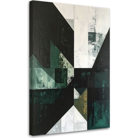 Wandbild für Wohnzimmer Grüne geometrische Abstrakt 40x60 cm