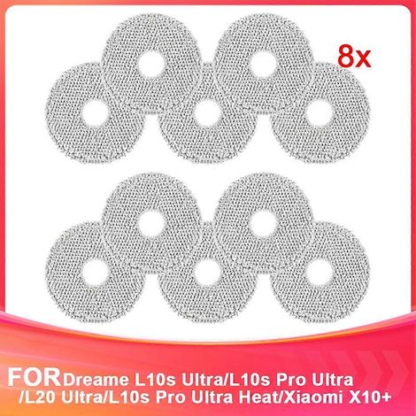 Lot de 10 serpillères lavables pour robots aspirateurs L10s Ultra/L10s Pro Ultra/L20 Ultra/L10s Pro Ultra Heat/X10+ (1/5)