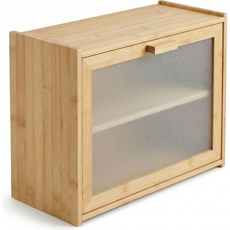 Bambus Brotkasten DOPPIO, 17 x 40 x 31 cm, zwei Regale (1/5)