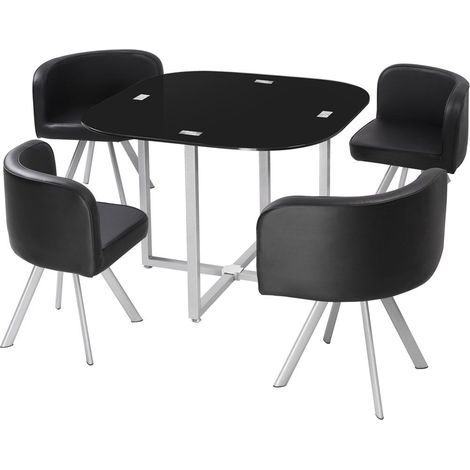Table et chaises Mosaic 90 Noir