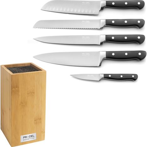Blason - Bloc spaghettis bambou avec 5 couteaux de cuisine (1/4)