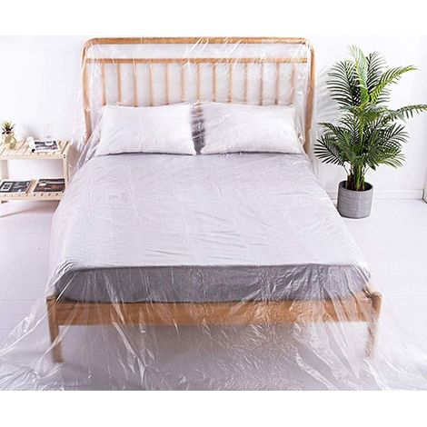 3 m Bâche De Protection Anti poussière Imperméable Bâche en Plastique Transparente Épaisse Indéchirable Couverture Garde pour 300 x 200 cm (1/4)