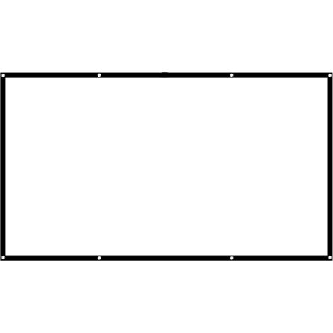 1080P HD Projecteur Écran Portable 3D 4k Film Projecteur Écran Rideaux pour Home Cinéma Salle de Classe Conférence 60-100 Pouces Écran de Projecteur Blanc(100 Pouces) (1/5)