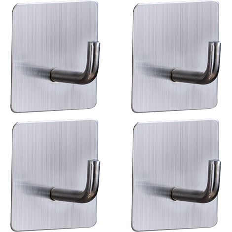 Lot de 4 crochets métalliques - Pièce carrée 304 de 6 cm, crochet en forme de trompe d'éléphant, filigrane (1/5)