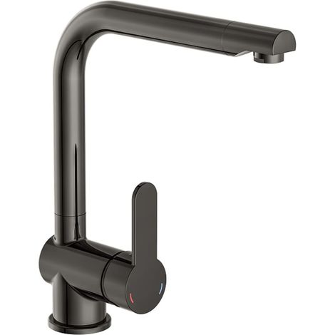 Spültischarmatur Rio Graphit Hochglanz Spülbecken Wasserhahn (1/5)