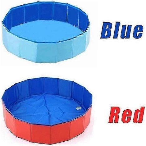 Piscine pour chien, baignoire pliable pour animaux (rouge 30x10cm)