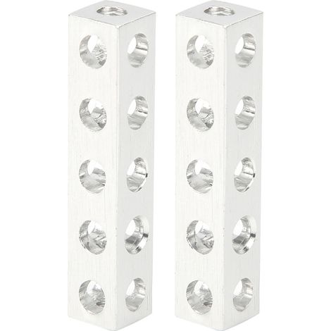 2Pcs Profilé en aluminium carré 8x8mm 5 Trous Accessoire Robotique Poutre Carrée 3106-0005-0040 (1/5)