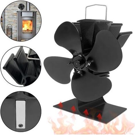 Froadp Stromloser Kaminventilator mit 4 Heizflügeln (1/5)