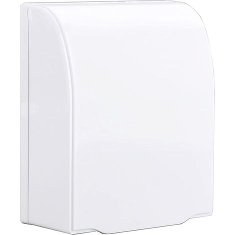 Transparent Childproof Socket Cover, Waterproof Socket Box, Waterproof Socket Cover, Suitable for Bathroom Sockets, Prevents Water from Splashing into the Socket (White) (1/5)