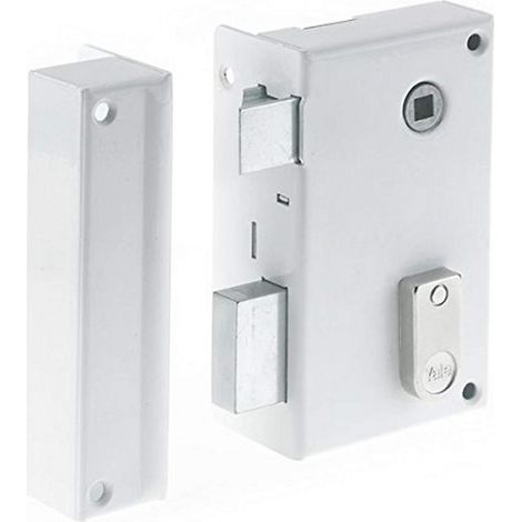 Yale YAV37G YAV37G-Bianco-2 Chiavi in Dotazione-ASSE 44mm, 7mm Quadrato, Versione Sinistra-per Griglia e Cancello, Bianco, Left (1/4)