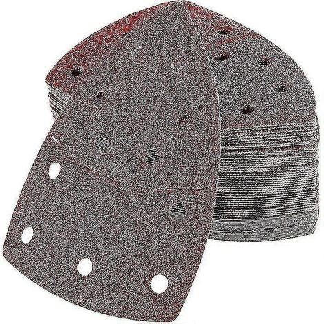 Triangles de ponçage, papier de verre pour Bosch PSM 100A, PSM 160, PSM 200 AES, PSM 18, PDA 180, PSM 160 A/PSM 80/Prio, 105 mm x 152 mm, lot de 60, grain P40/60/ (1/5)