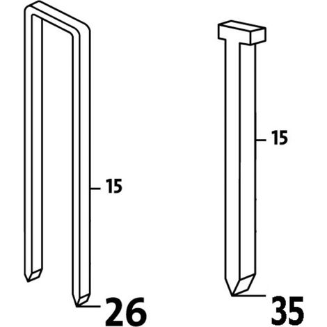 agrafe étroite - longueur 18 mm - lot de 1100 - agi robur 355033