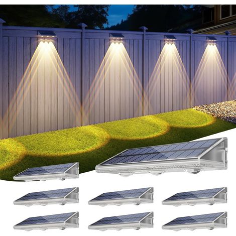 Applique Solaire Extérieur IP67 Étanche, 3000K/6500K/4500K, Lot De 8 (1/5)