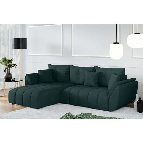 AX LIVING Ecksofa mit Schlaffunktion Verciani L Sofa Grün 280 cm