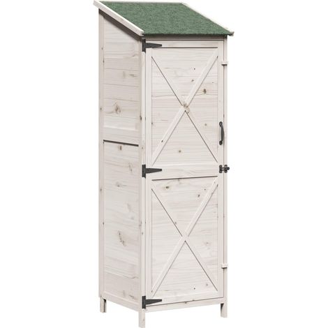 Cobertizo de Jardín Blanco 59,5 x 56 x 176,5 cm vidaXL