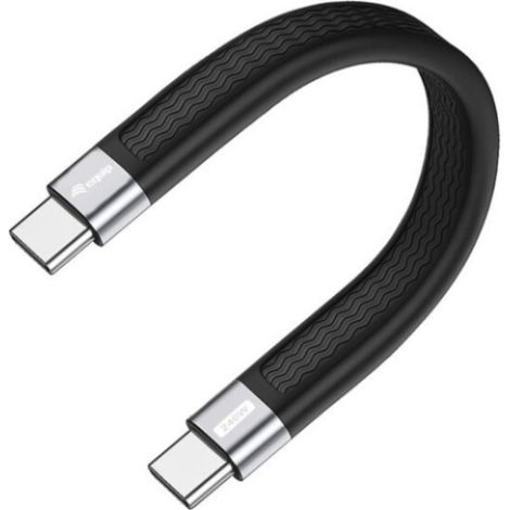 Equip Kabel USB-C4.0-C Gen3 Fla.PD240W St/St  0.13m schwarz (128410)
