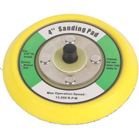 Almohadilla de soporte redonda de 4 pulgadas para lijadora, almohadilla de pulido, base universal para almohadilla de lijadora de pulido. (1/5)