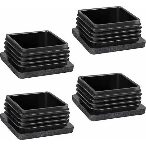 Bouchon Pied de Chaise,4 Pièces Bouchons pour Tuyau 30X30mm Bouchon Tube Carré pour Tubes Métalliques, Chaises, Canapés, Tables et étagères