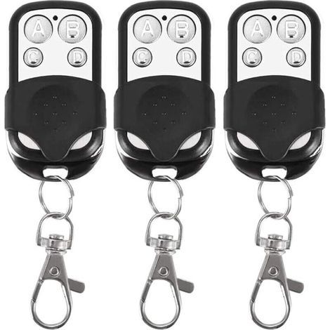 Set mit 3 Universalfernbedienungen, Festcode, mit einer Frequenz von 433,92 MHz, für automatische Tore (1/4)