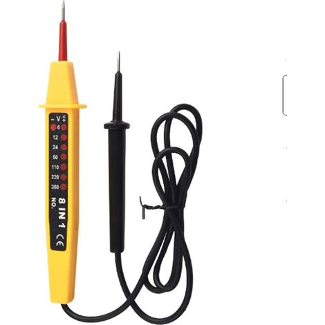 Testeur De Tension - 6 V À 380 V - Fréquence 50 À 500 Hz - Indicateur LED Pour Courant Alternatif Et Continu - Stylo Testeur Électrique - 1 Pièce (1/5)