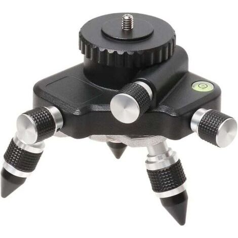 Adaptateur de niveau laser – Base rotative à 360° pour connecteur de trépied de niveau laser de ligne, base de trépied pivotante pour adaptateur de niveau de 6,35 mm et 5/8"