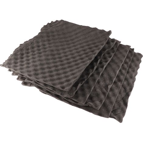 Panneaux acoustiques en mousse pour studio, absorption sonore, traitement acoustique mural (noir, 6 pièces) (1/5)