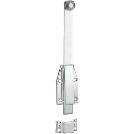 Verrou à plaquer 250 mm en acier – Finition zinquée blanche ou laquée noire – Pour portes de garage et abris de jardin (1/3)