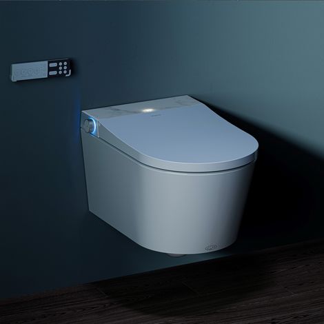 Dusch WC Spülrandlos beheiztes Bidet elektrisch Toilette, Japanische Toilette WC, Warme Lufttrocknung, Damenpflege, Nachtlicht HOROW (1/5)