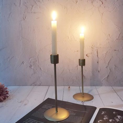 Chandelier À Bougie - Support Pour Bougie Fine En Fer - Pour Décoration De Table Mariage Fête Noël - Lot De 2 (1/5)