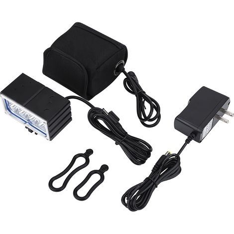 Vélo Lampe avant LED lumineuse rechargeable, projecteur cycliste avec 6 piles 18650 (1/5)