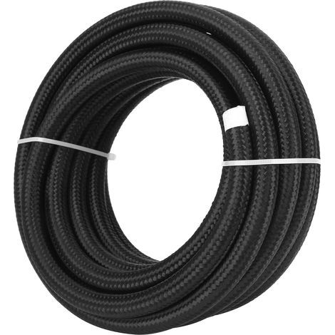 Tuyau carburant ligne essence remplacement caoutchouc industriel 6 mètres 6AN 3/8 pouce noir (1/5)