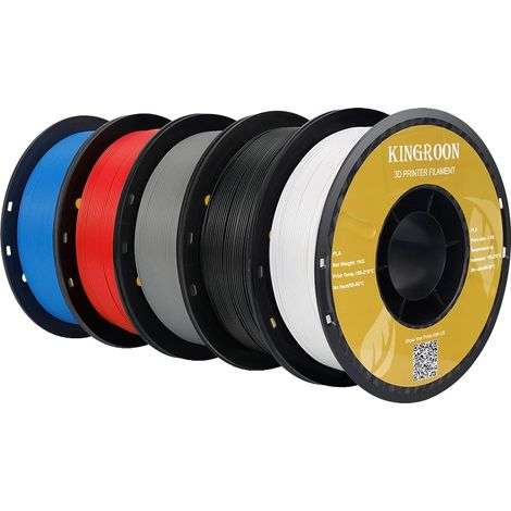 Filamento para impresión 3D, material PLA, 1,75 mm de diámetro, 5 kg, Set A (1/2)