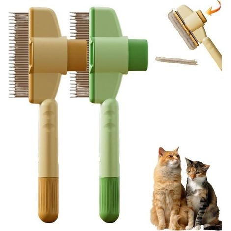 Flohkamm für Haustiere, Pflegebürste für kurz- und langhaarige Katzen, Pflegebürste (1/4)