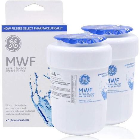 Filtre À Eau - Lot De 2 - Pour Réfrigérateur Côte À Côte Et Congélateur Inférieur - Compatible MWF MWFA MWFP GWF GWFA Kenmore 9991 46-9991 469991 - Durée De Vie 6 Mois (1/4)