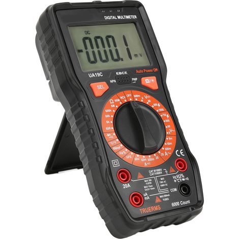Multimètre électrique numérique portable et multifonction UA19C 20A/1000V avec écran LCD, haute précision et signal sonore, idéal pour la maison et l'usine. (1/5)