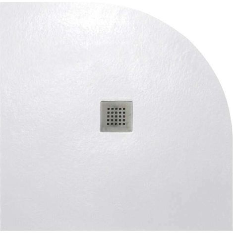 Piatto doccia a quarto di cerchio STRATO 90x90 cm - Bianco - Resistente e facile da installare - Bagno - Doccia (1/5)