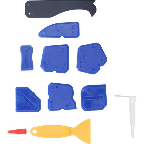 Ensemble 3 en 1 grattoir à mastic et spatule d'angle, raclette multi-usage pour enlever la colle et lisser les joints, outil de finition pour travaux domestiques (1/5)