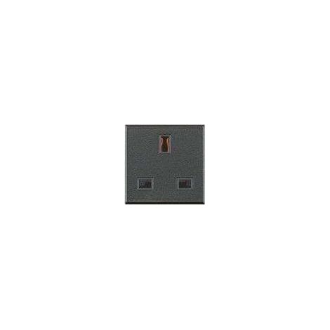 Bticino HS4150 - Prise standard Britannique 2P+T 13A 230V - Axolute - Anthracite (1/2)