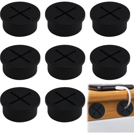 CCYKXA Packung mit flexiblen Silikon-Kabeldurchführungen mit 25 mm Durchmesser, Schreibtischdurchführungen, perfekt für das Kabelmanagement, ideal für Computertische, den privaten und geschäftlichen G (1/5)