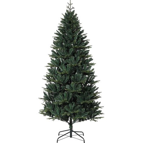 Premium Weihnachtsbaum 180 cm aus PE/PVC Mix, hochrealistischer Tannenbaum, naturgetreue Optik für individuelle Dekoration, Grün (1/5)