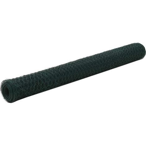 Grillage Acier avec revêtement en PVC 25x1,2 m Vert (1/4)