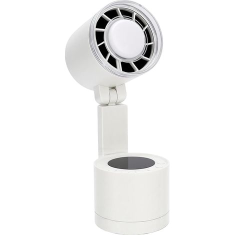 Ventilateur de Bureau Oscillant avec Lumière, Télécommande, alimenté par Batterie Rechargeable de 12 000 MAh, 100 Vitesses, Ventilateur de Camping Pliable pour Chambre à Coucher (1/5)