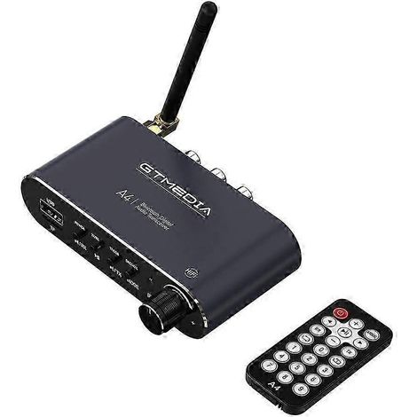 Récepteur Bluetooth 5.1 GTMEDIA A4, adaptateur audio sans fil avec prises RCA et jack 3,5 mm, décodage SBC/AAC, compatible TV et voiture. WHBYV (1/4)