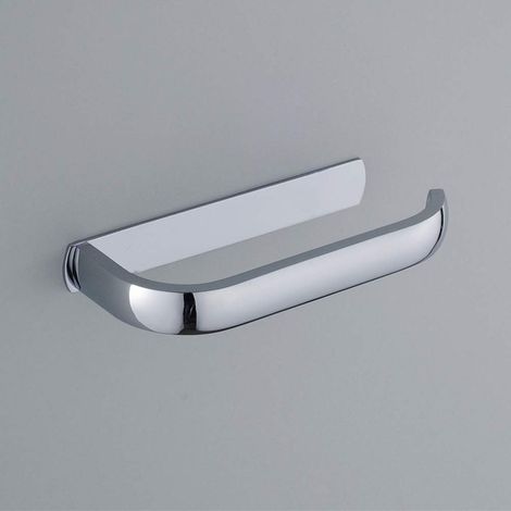 Qiuqiu Wand-Toilettenpapierhalter aus verchromtem Messing für Badezimmer, Chrom
