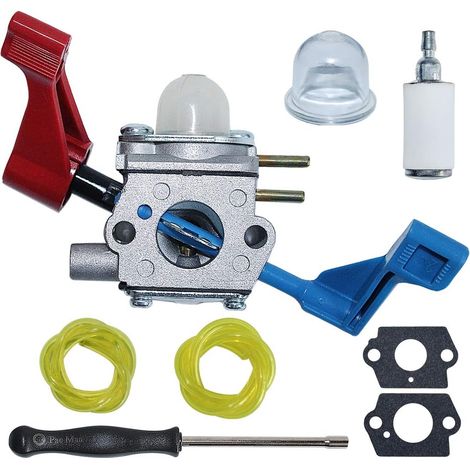 C1U-W12A Joint de carburateur, filtre à carburant, kit d'outil de réglage de ligne pour souffleur de feuilles Poulan FL1500 FL1500LE 530071629 (1/5)