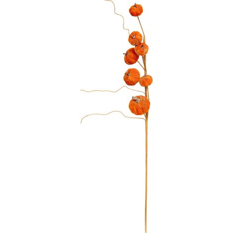 Branche décorative spéciale fêtes Citrouilles pailletées H 60 cm - Feeric Christmas (1/2)