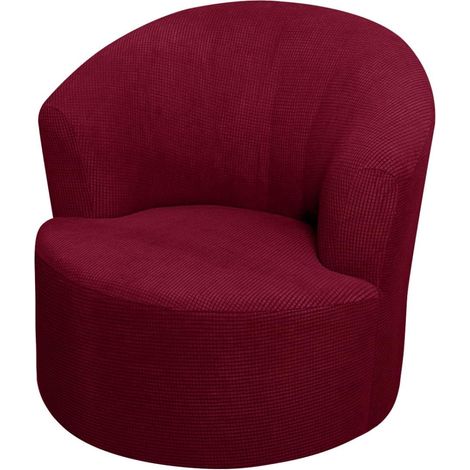 Housse De Fauteuil - Extensible Pour Fauteuil Baril - Compatible Fauteuil Pivotant Et Relaxeur - 80 À 100 Cm De Hauteur - 75 À 90 Cm De Largeur Dossier - 1 Pièce (1/5)