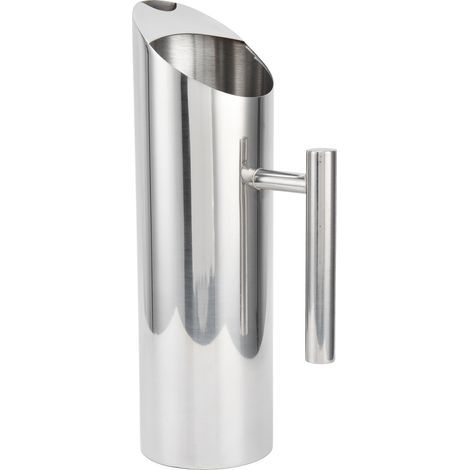 Teiera Fdit, caraffa in acciaio inox dal design elegante e manico ergonomico in acciaio inox 304 per caffè, tè e acqua, 1,5 l (1/5)
